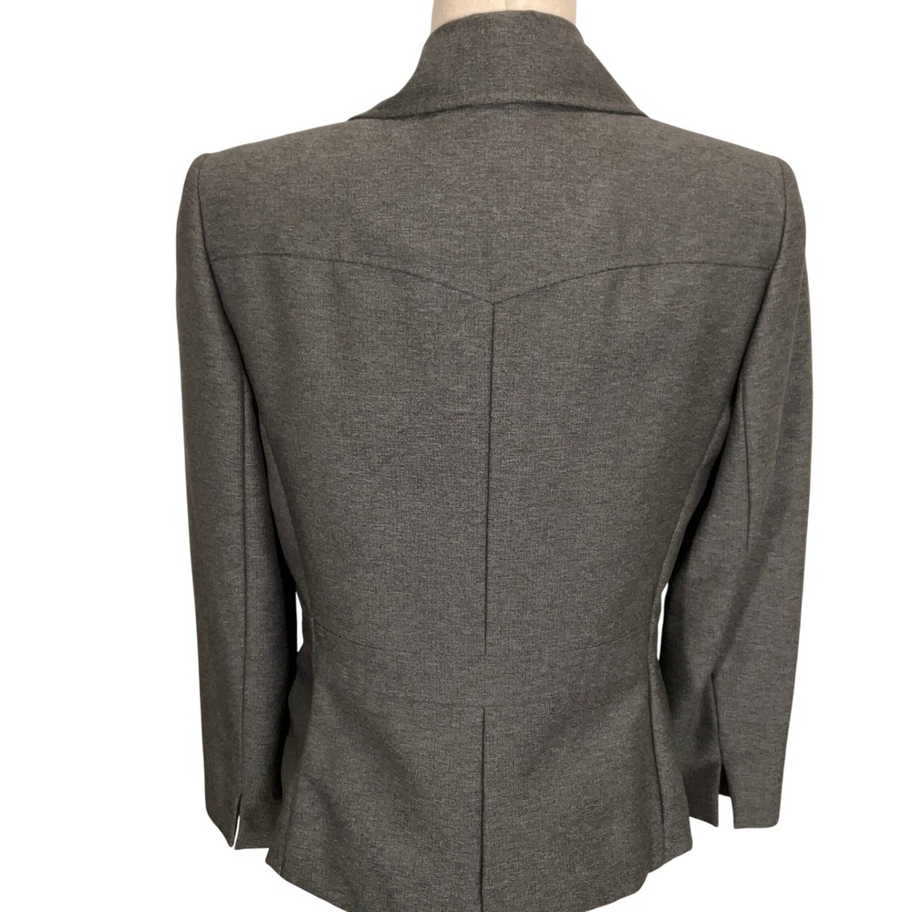 Le Suit Pantsuit Women 8 30W 30.5L Gray Mini Herringbone‎ Career Neutral Classic - Picture 4 of 16